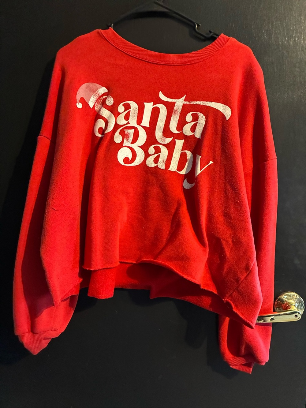 Grayson Threads Red "Santa Baby" Crewneck Sweatshirt